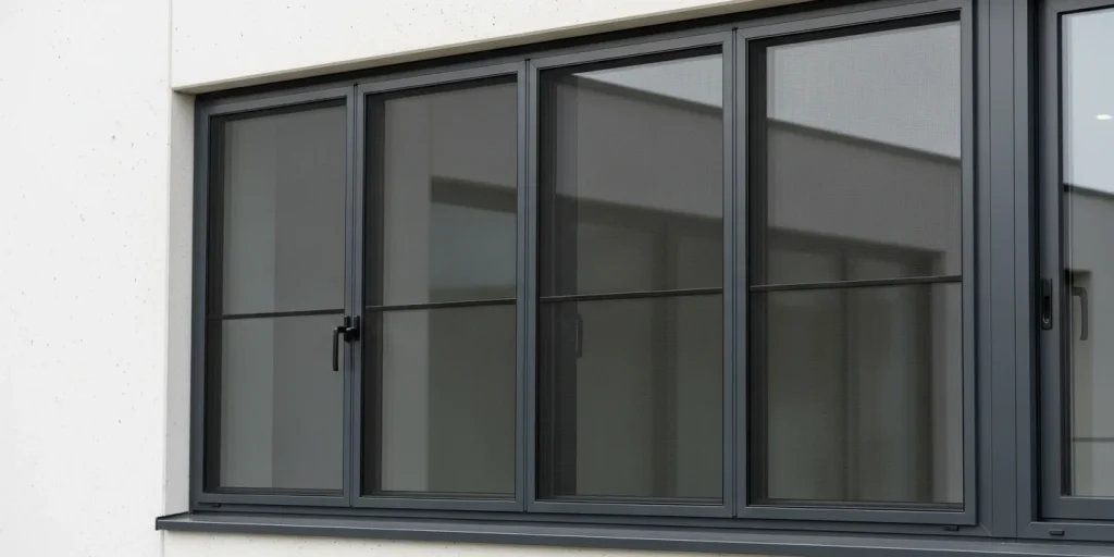 Black Mesh Windows